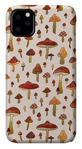 Watercolor Mushroom Pattern - Phone Case