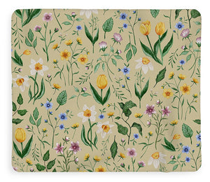 Whimsical Spring Blooms Pattern - Blanket
