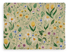 Load image into Gallery viewer, Whimsical Spring Blooms Pattern - Blanket