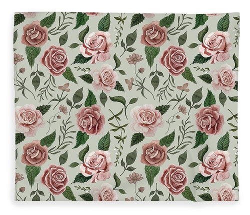 Wild Flower Rose Pattern - Blanket