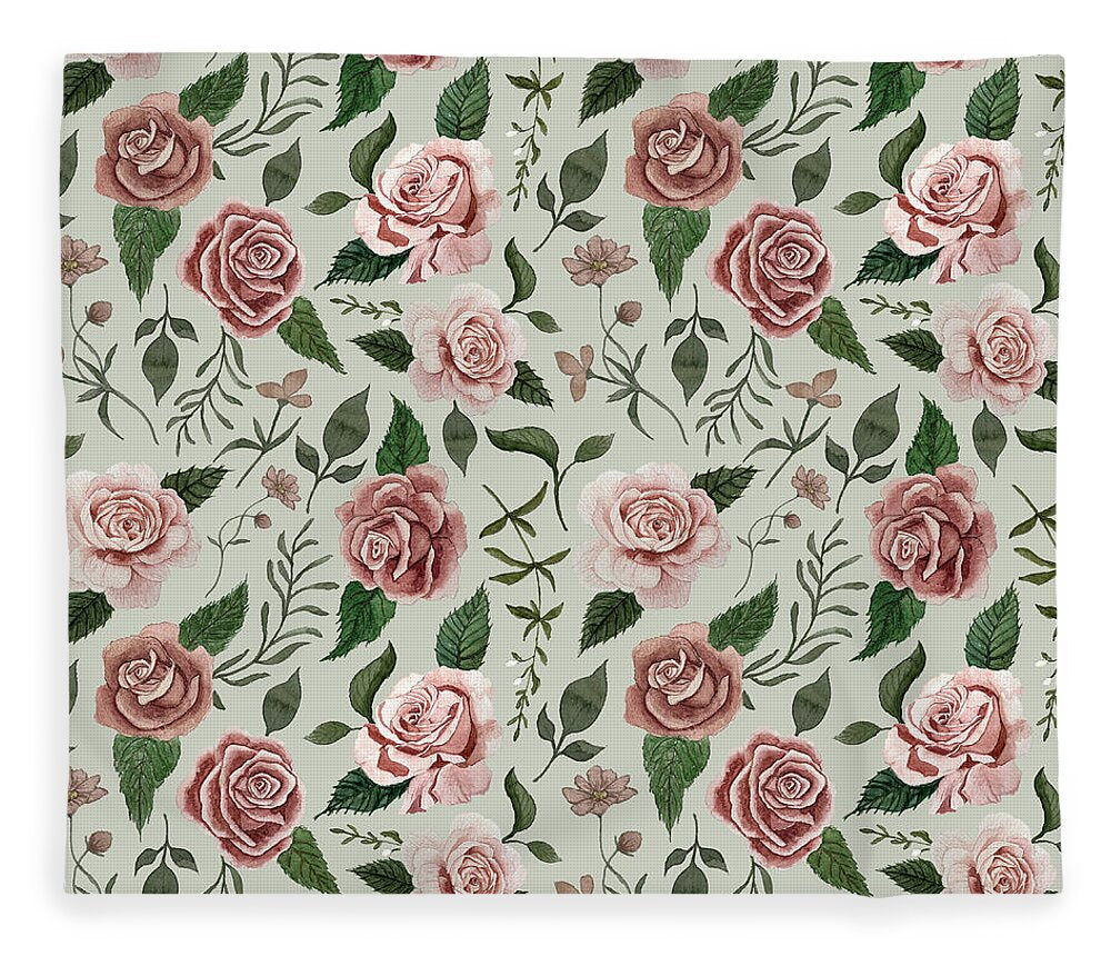 Wild Flower Rose Pattern - Blanket