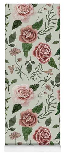 Wild Flower Rose Pattern - Yoga Mat