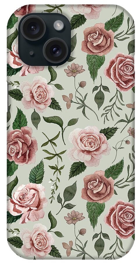 Wild Flower Rose Pattern - Phone Case