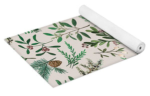 Winter Berry Pattern - Yoga Mat