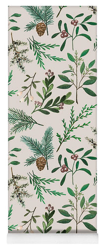 Winter Berry Pattern - Yoga Mat