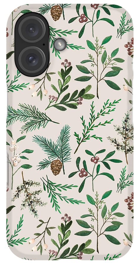 Winter Berry Pattern - Phone Case