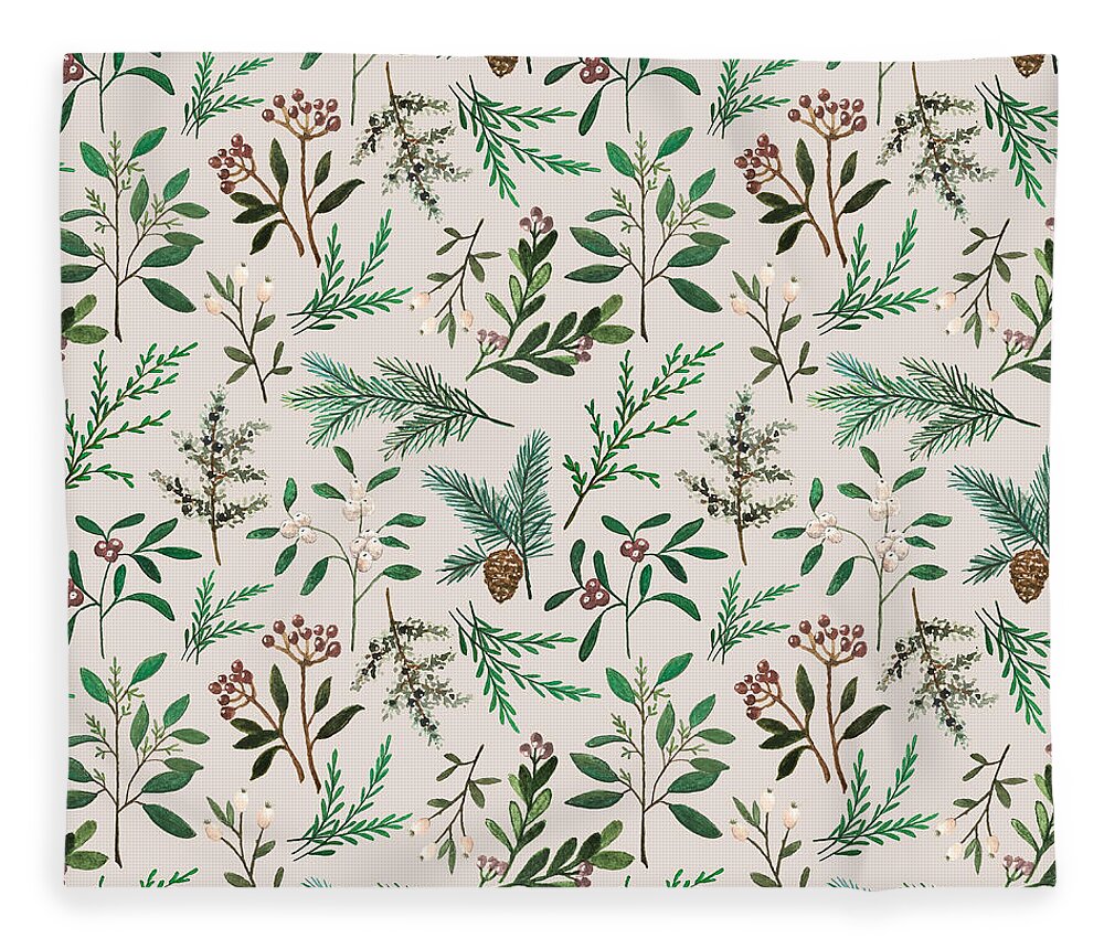 Winter Berry Pattern - Blanket