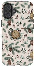 Load image into Gallery viewer, Winter Branches, Berries and Pine Cones - Phone Case