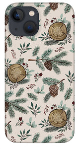 Winter Branches, Berries and Pine Cones - Phone Case