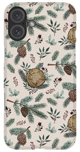 Load image into Gallery viewer, Winter Branches, Berries and Pine Cones - Phone Case