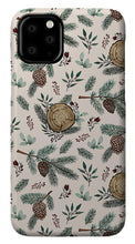 Load image into Gallery viewer, Winter Branches, Berries and Pine Cones - Phone Case