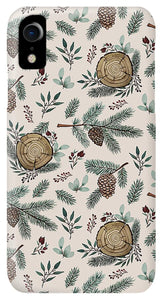 Winter Branches, Berries and Pine Cones - Phone Case