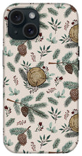 Load image into Gallery viewer, Winter Branches, Berries and Pine Cones - Phone Case