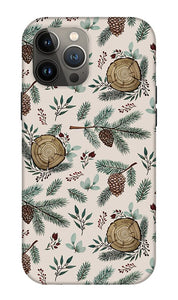 Winter Branches, Berries and Pine Cones - Phone Case