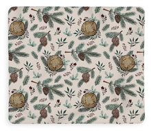 Load image into Gallery viewer, Winter Branches, Berries and Pine Cones - Blanket