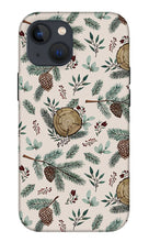 Load image into Gallery viewer, Winter Branches, Berries and Pine Cones - Phone Case