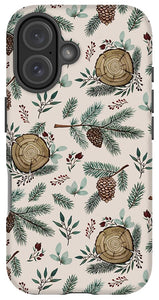Winter Branches, Berries and Pine Cones - Phone Case