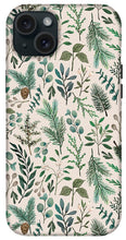 Load image into Gallery viewer, Winter Eucalyptus and Berry Pattern - Phone Case