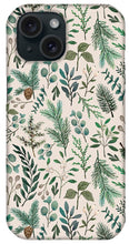 Load image into Gallery viewer, Winter Eucalyptus and Berry Pattern - Phone Case