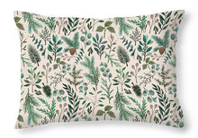 Load image into Gallery viewer, Winter Eucalyptus and Berry Pattern - Throw Pillow