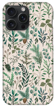 Load image into Gallery viewer, Winter Eucalyptus and Berry Pattern - Phone Case