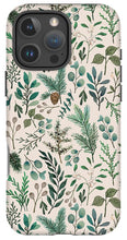 Load image into Gallery viewer, Winter Eucalyptus and Berry Pattern - Phone Case