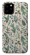 Load image into Gallery viewer, Winter Eucalyptus and Berry Pattern - Phone Case
