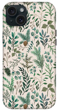 Load image into Gallery viewer, Winter Eucalyptus and Berry Pattern - Phone Case