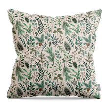 Load image into Gallery viewer, Winter Eucalyptus and Berry Pattern - Throw Pillow