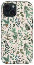 Load image into Gallery viewer, Winter Eucalyptus and Berry Pattern - Phone Case
