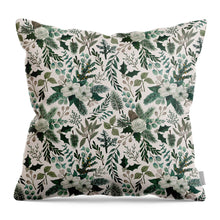 Load image into Gallery viewer, Winter Floral Pattern - Throw Pillow