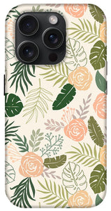 Yellow and Green Tropical Floral Patten - Phone Case
