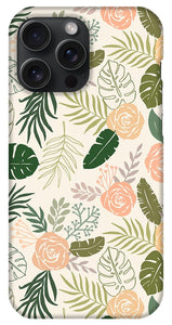 Yellow and Green Tropical Floral Patten - Phone Case