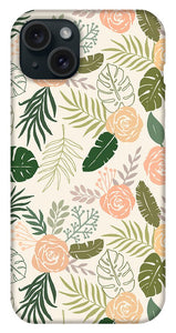 Yellow and Green Tropical Floral Patten - Phone Case
