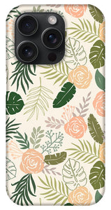 Yellow and Green Tropical Floral Patten - Phone Case