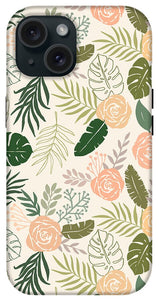 Yellow and Green Tropical Floral Patten - Phone Case