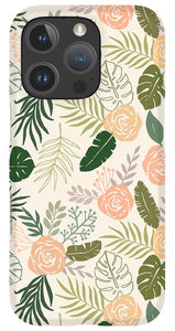 Yellow and Green Tropical Floral Patten - Phone Case
