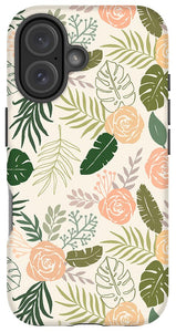Yellow and Green Tropical Floral Patten - Phone Case