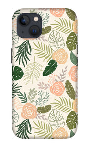 Yellow and Green Tropical Floral Patten - Phone Case