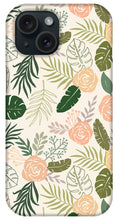Load image into Gallery viewer, Yellow and Green Tropical Floral Patten - Phone Case