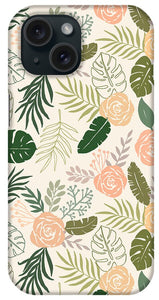 Yellow and Green Tropical Floral Patten - Phone Case