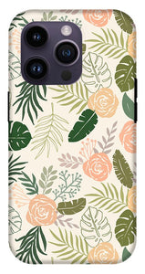 Yellow and Green Tropical Floral Patten - Phone Case