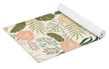 Load image into Gallery viewer, Yellow and Green Tropical Floral Patten - Yoga Mat