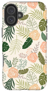 Yellow and Green Tropical Floral Patten - Phone Case
