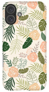 Yellow and Green Tropical Floral Patten - Phone Case