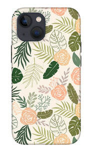 Yellow and Green Tropical Floral Patten - Phone Case