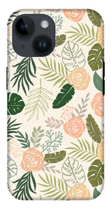 Yellow and Green Tropical Floral Patten - Phone Case