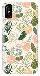 Yellow and Green Tropical Floral Patten - Phone Case