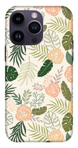 Yellow and Green Tropical Floral Patten - Phone Case