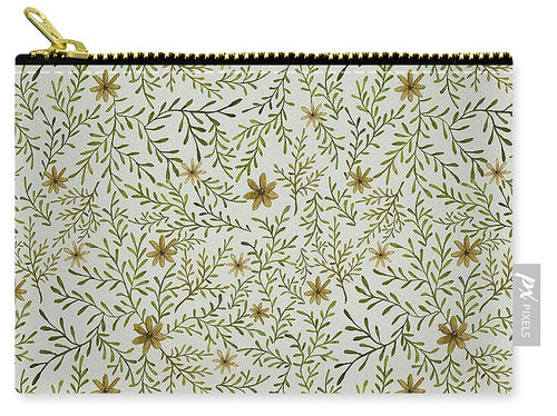 Yellow Flowers and Branches Pattern - Zip Pouch